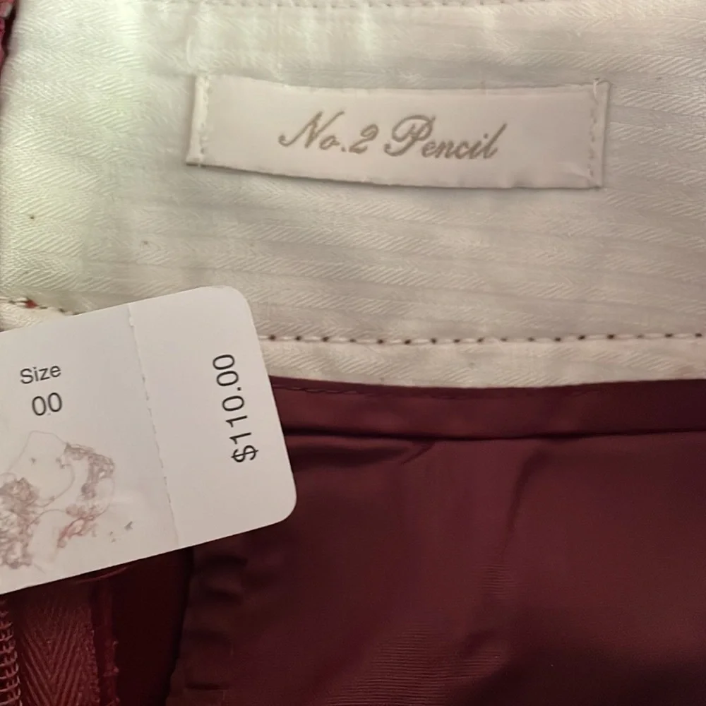 J. Crew NWT No. 2 pencil skirt in burgundy